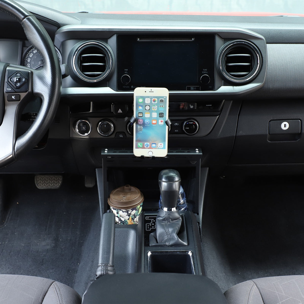 Center Multifunctional Expanding Phone Mount Bracket For Toyota Tacoma 2016-2022 18