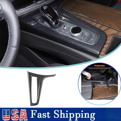 Carbon Fiber ABS Center Control Gear Trim Panel For Cadillac Escalade 21-23 US 1
