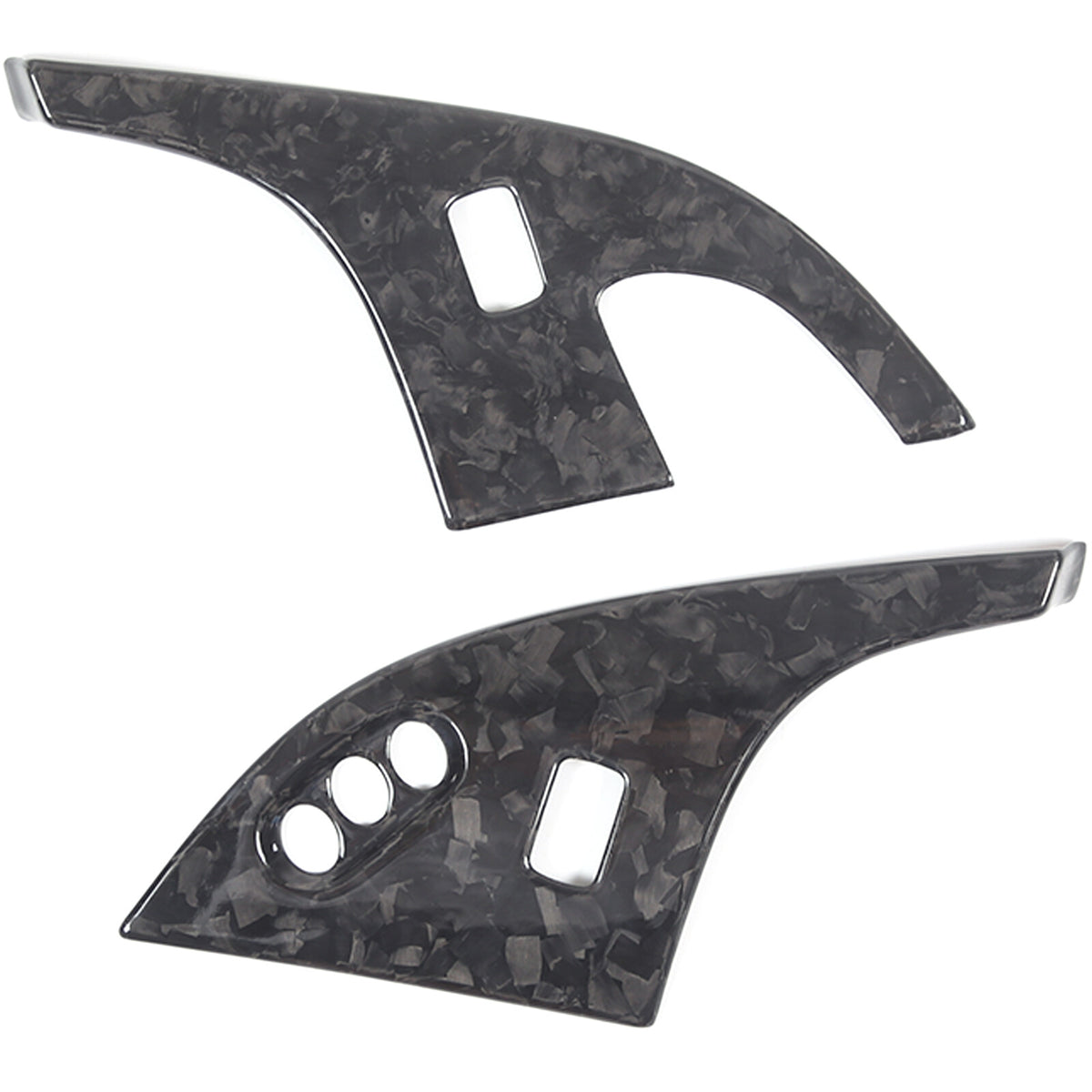Forged Real Carbon Fiber Interior Door Lock Panel Trim For Corvette C6 2005-2013 13