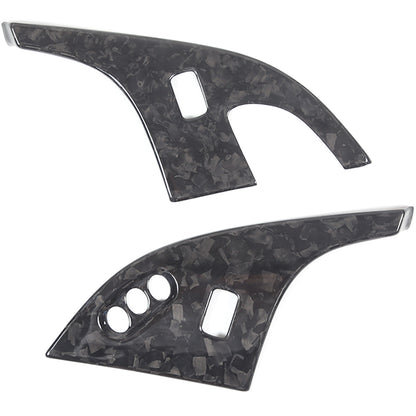 Forged Real Carbon Fiber Interior Door Lock Panel Trim For Corvette C6 2005-2013 13