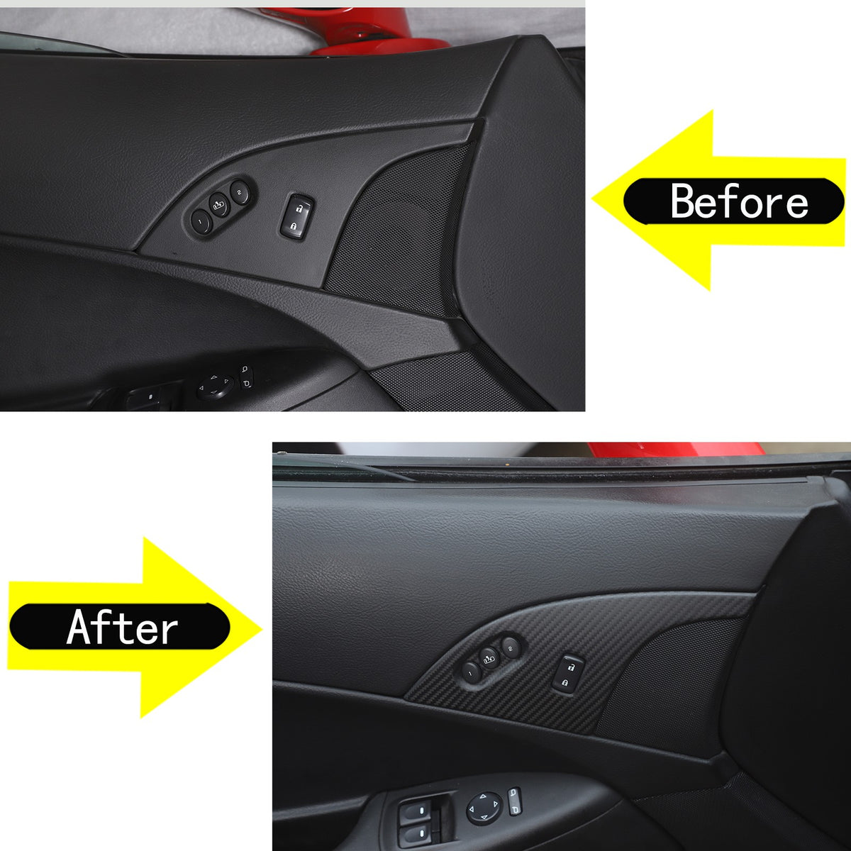 Matte Dry Real Carbon Fiber Center Console Trim Cover For Corvette C6 2005-13 97