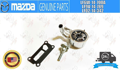MAZDA GENUINE OIL COOLER KIT MAZDA 3 5 6 CX-7 LF6W-14-700A & GASKET & BOLT Set 1