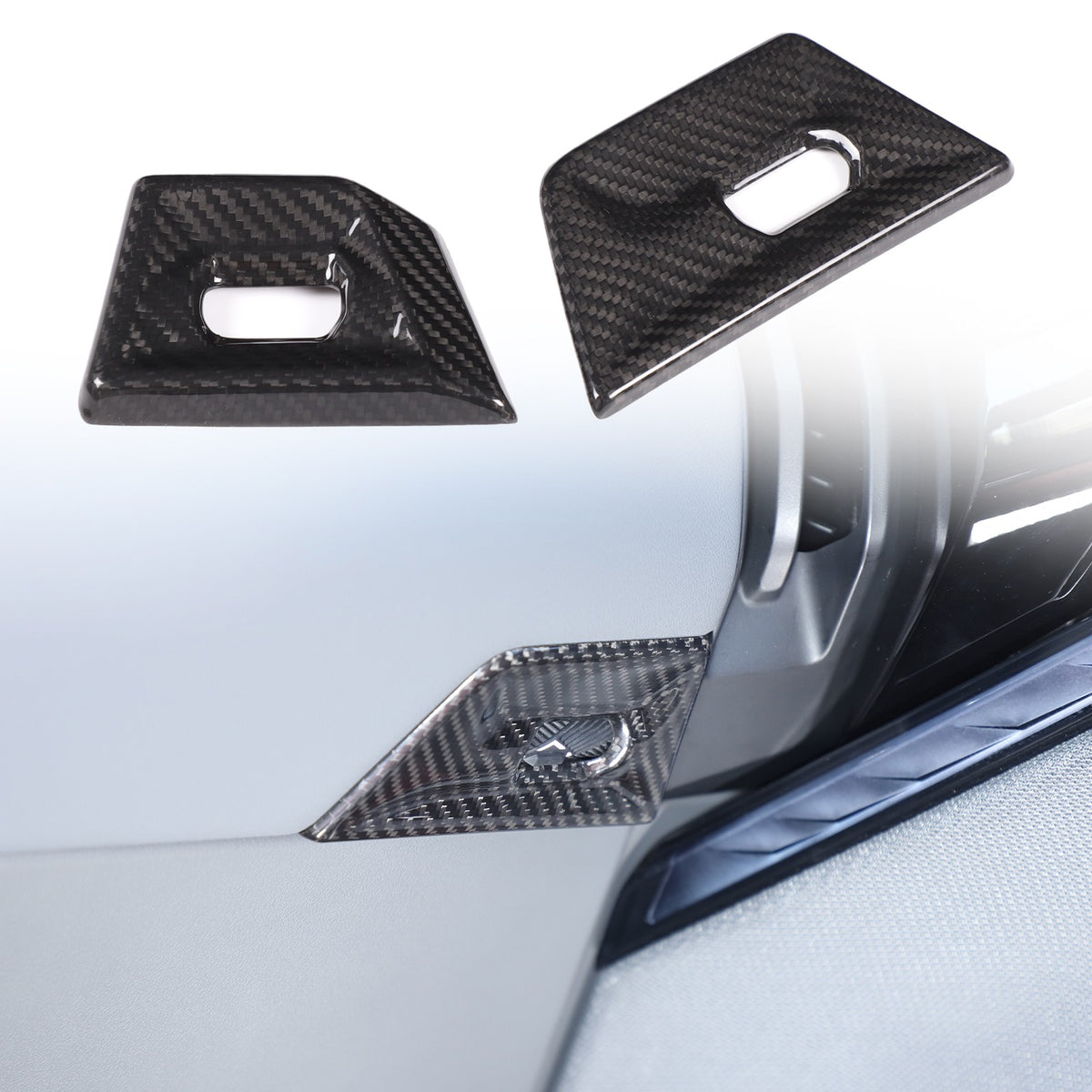 Real Carbon Fiber Dash Side Air Vent Trim Cover For BMW X3 G45 2025+ 19