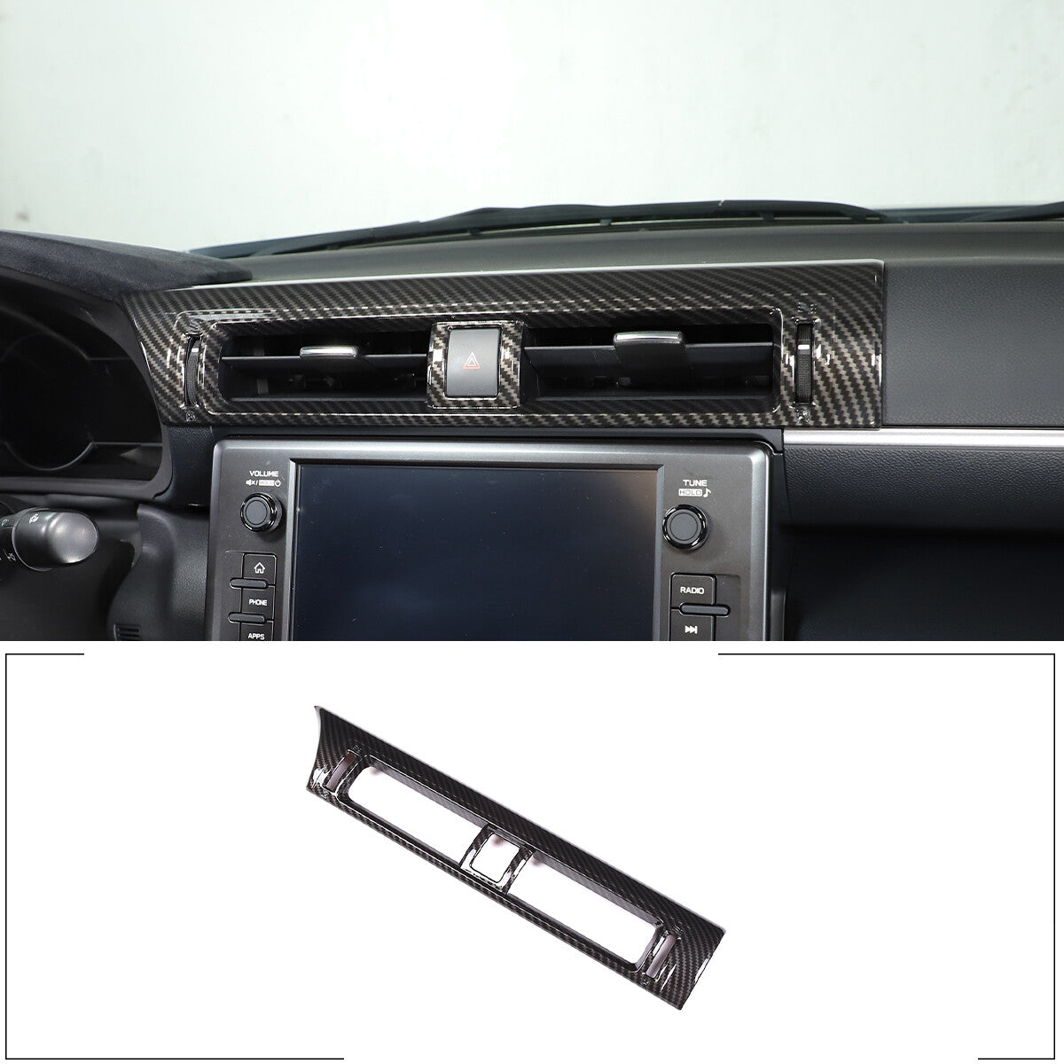 17Pcs ABS Carbon Fiber Interior Center Consol Trim Set For GR86 / BRZ 2022-2025 7