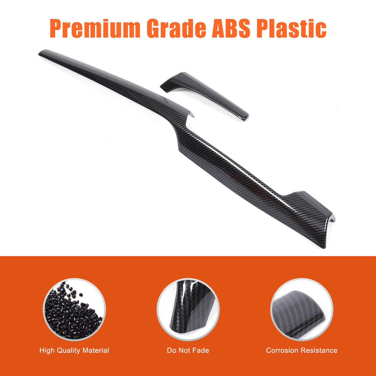 ABS Carbon fiber Interior Dashboard Cover Strip Trim Cover For BMW X1 2023-2025 13