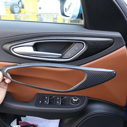 Real Carbon Fiber Inner Door Handle Trim Cover For Alfa Romeo Giulia 952 2017-20 3