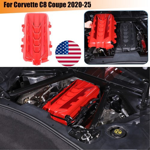 Engine Bay Panel Cover Trim in Edge Blue/Red/Black For Corvette Coupe C8 2020-26 - Styles 1-5 1