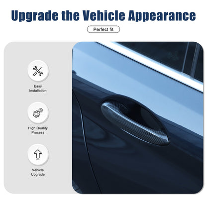 Real Carbon Fiber Outer Door Handle Protector Cover For BMW 5 Series 2022 2