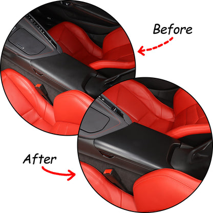 Matte Black ABS Full Interior Set Cover Trim Kit For Corvette C8 2020-25 - Styles 16-20 81