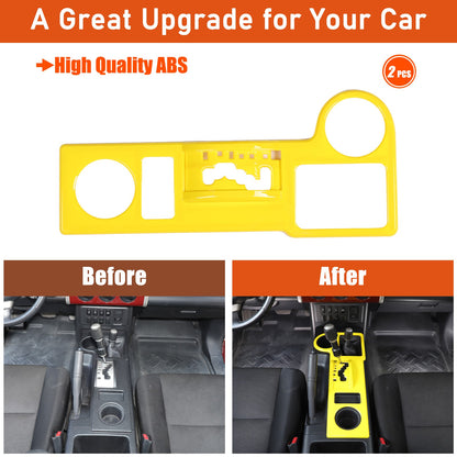 Yellow ABS Shift Panel Frame For Toyota FJ Cruiser 2007-2021 22