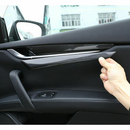 Real Carbon For Maserati Ghibli 2014-2014 Car Interior Door Panel Strip Lip Trim 2
