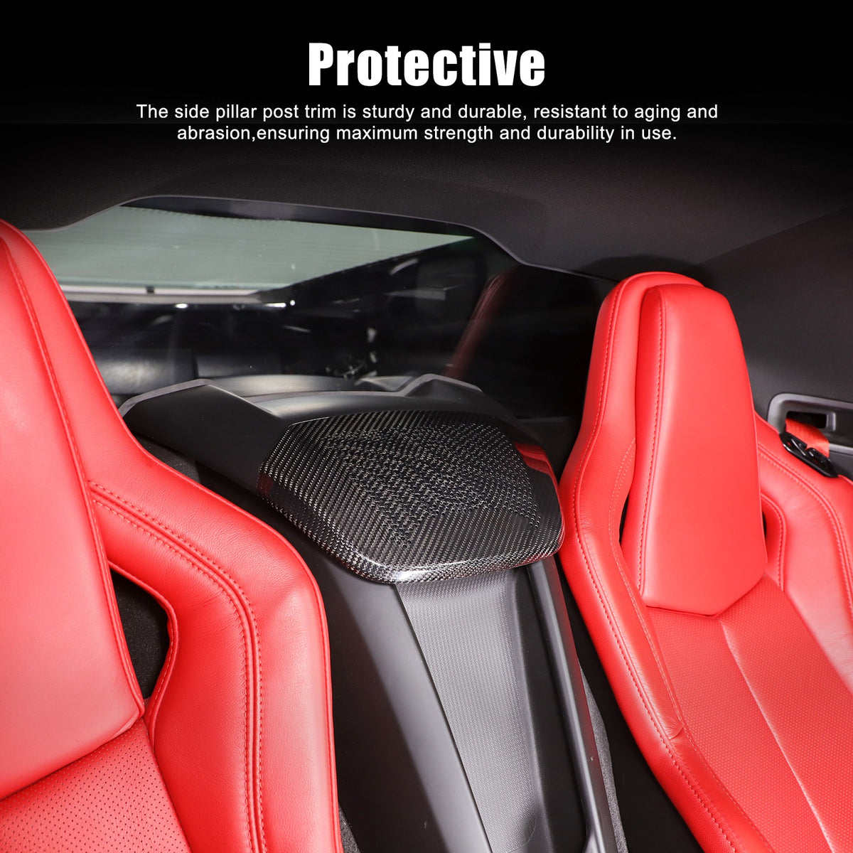 Real Carbon Fiber Rear Waterfall Speaker Grille Trim For Corvette C8 Z51 ZR1 20+ 19