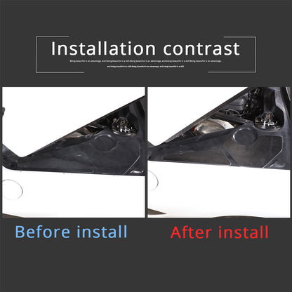 Real Dry Carbon Fiber Engine Bay Tank Panel Cover Frame Trim For Corvette C8 20+ 56