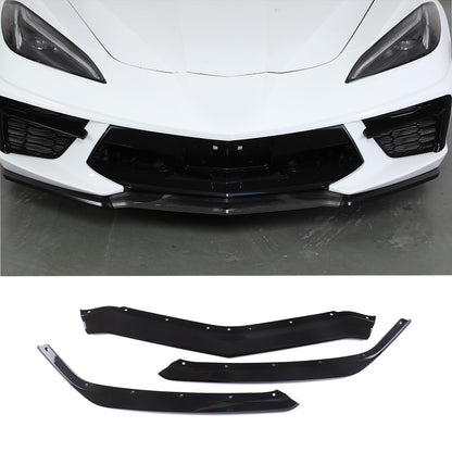 Replacement Black Front Bumper Lip Kit Splitter Exterior For Corvette C8 20+ US 18