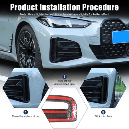 Forged Carbon Fiber Front Bumper Side Grill Trim For BMW 4 series 430i 440i 22+ 6