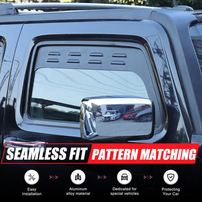 Alloy Front Door Window Louver Air Vent Panel Trim Cover For Hummer H3 05-09 US 2