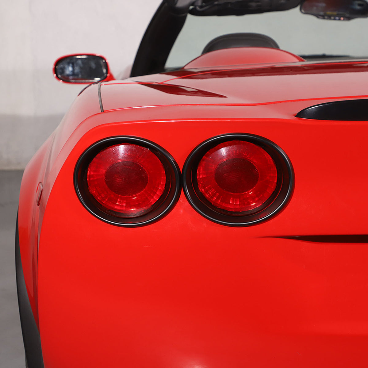 Matte Black Tail Light Lamp Cover Trim Ring Overlay For Corvette C6 2005-2013 9