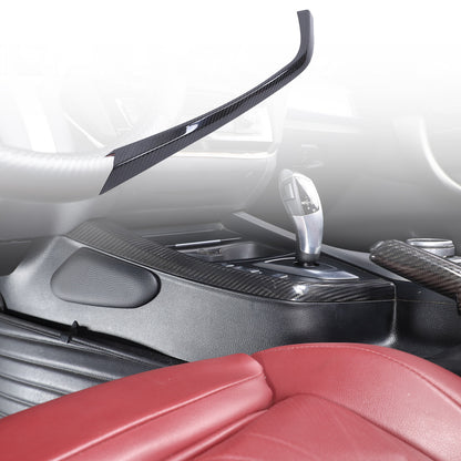 Real Carbon Fiber Gear Shift Side Trim L Strip For BMW 2 Series F22 F23 2014-19 16