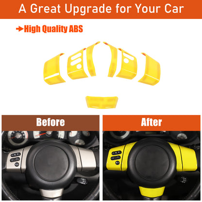 Yellow ABS Interior Center Console Trim Cover for Toyota FJ Cruiser 2007-2021 6