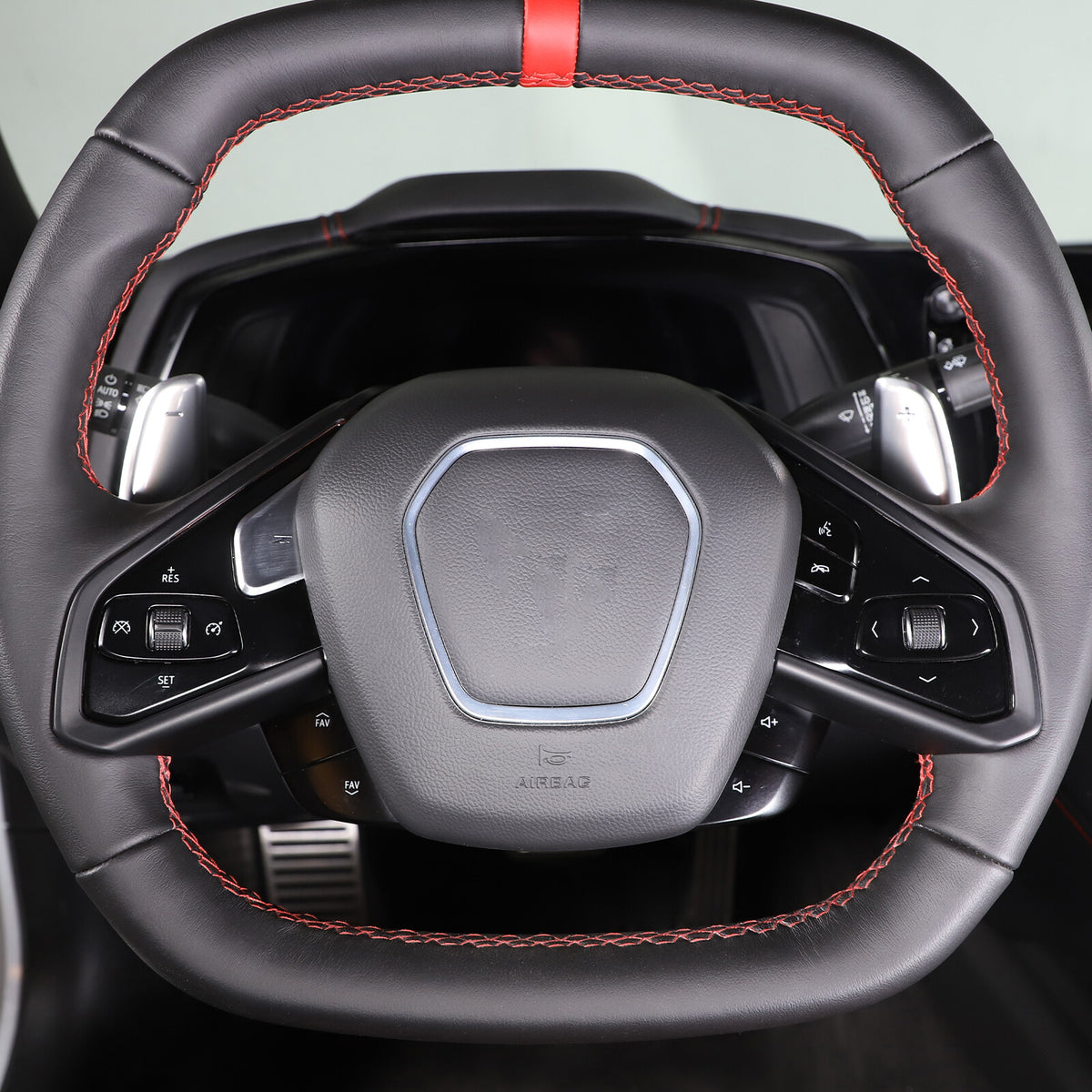 Matte Black ABS Full Interior Set Cover Trim Kit For Corvette C8 2020-25 - Styles 1-5 34