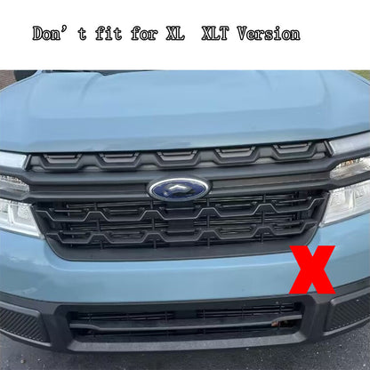 ABS Silver Front Hood Grill Cover Bonnet Trim fits For Ford Maverick 2022-24 US 2