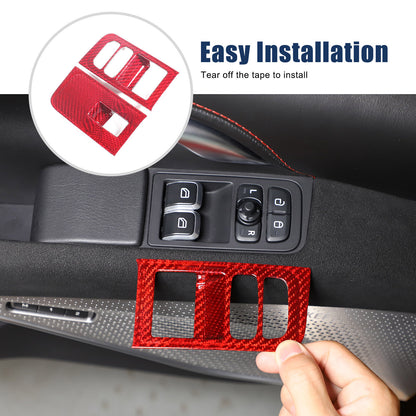 Red Real Carbon fiber Window Lift Switch Button Trim For Lotus EMIRA 2021-2025 23