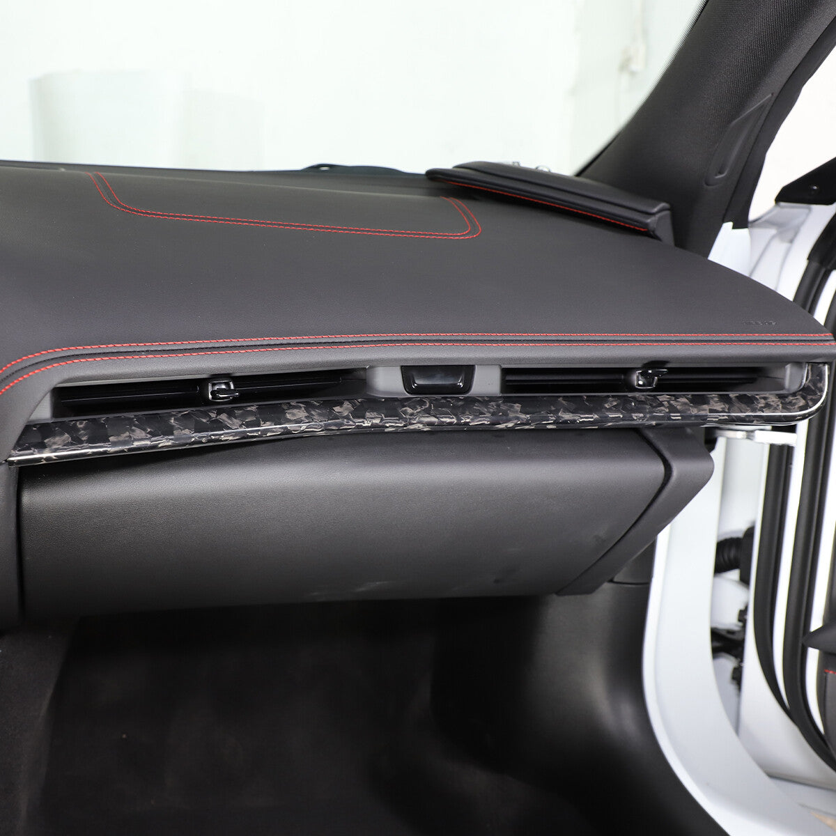 Forged Real Carbon Fiber Full Interior Set Cover Trim Kit For Corvette C8 20-25 - Variants 6-10 42