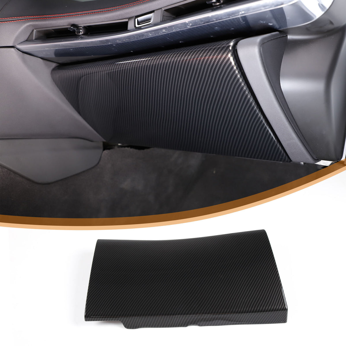 ABS Carbon Fiber Co-pilot Storage Glove Box Cover Trim For C8 Corvette 2020-2026 2