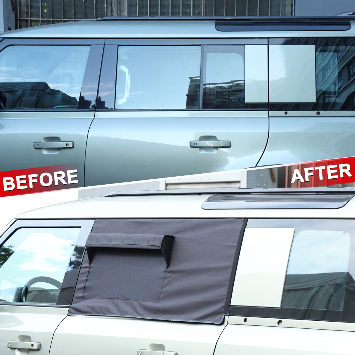 Rear Door Window Sun Shade Cover For Land Rover Defender L663 2020+ US 3