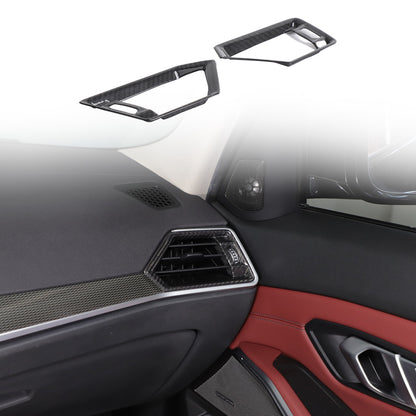 Real Carbon Fiber Side Air Vent Outlet Trim For BMW 3 Series G20 G21 20-22 2