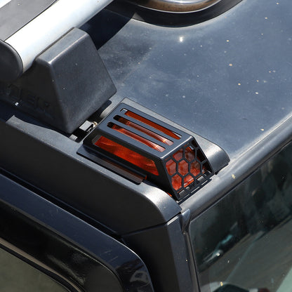 Carbon Steel Roof Cab Marker Running Lights Cover trim for Hummer H2 2003-09 10