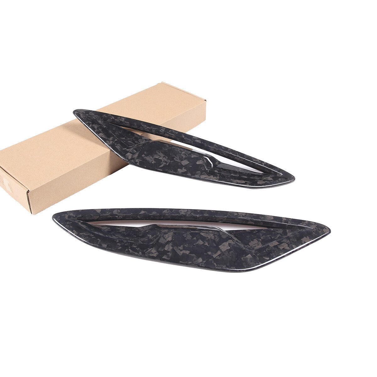 2PCS Forged Carbon Fiber Side Fender Air Outlet Trim For BMW 8 Series 2019-22 5