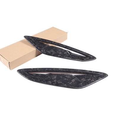 2PCS Forged Carbon Fiber Side Fender Air Outlet Trim For BMW 8 Series 2019-22 5