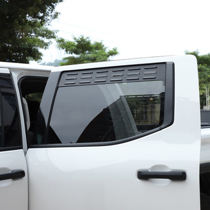 Black Alloy Wagon 2nd Row Door Window Vents Screen For Toyota Tundra 2022-23 US 8