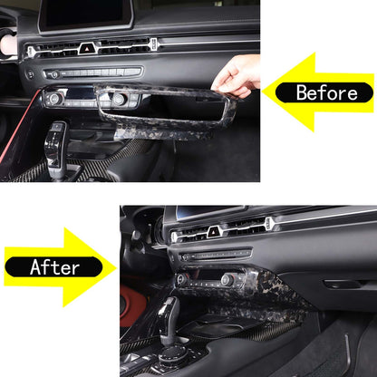 Forged Carbon Center Console Panel Trim Cover For Toyota SUPRA MK5 A90 2019-2024 12