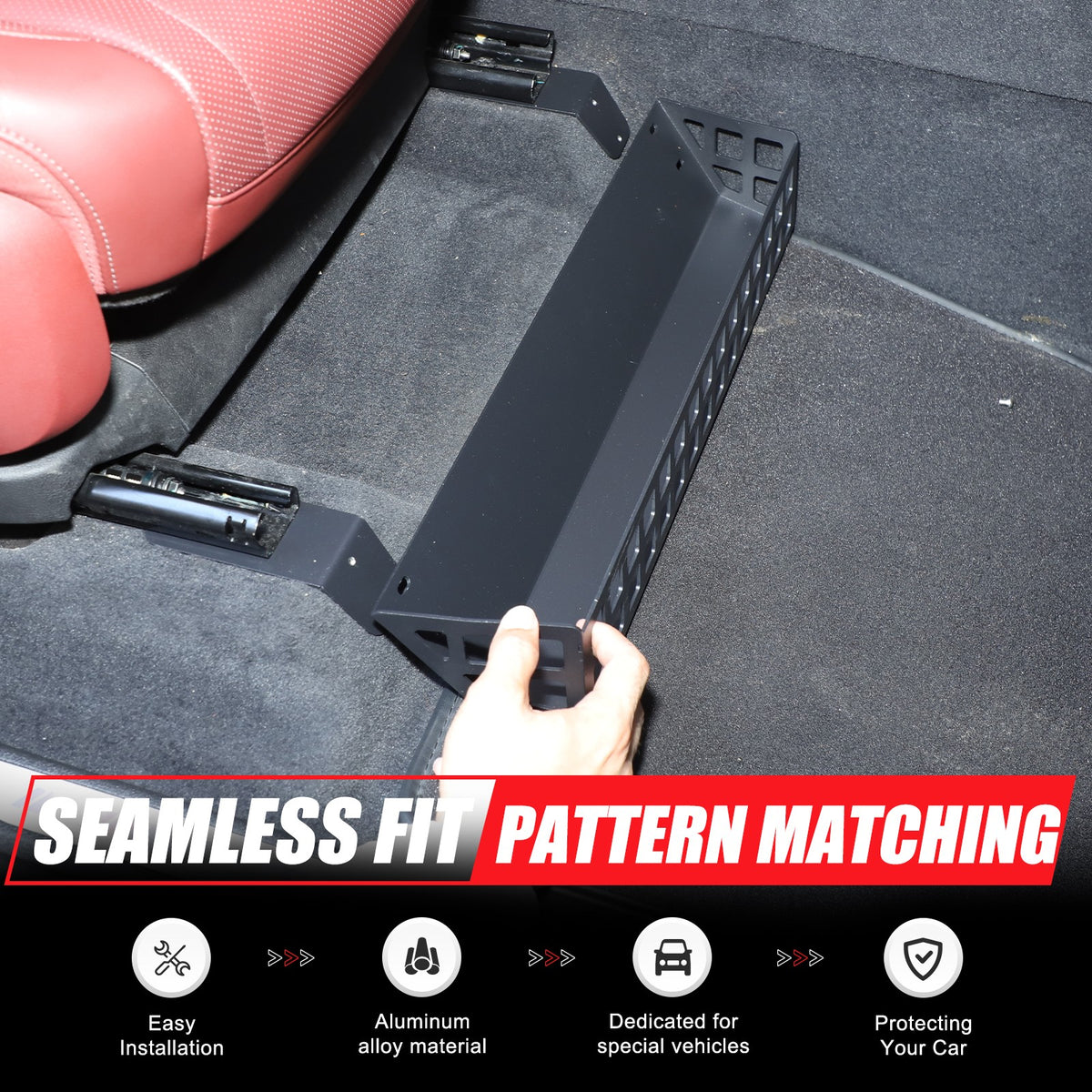 Aluminum Alloy Under-Seat Storage Basket Box Tray For BMW X5 G05 2019+ 8