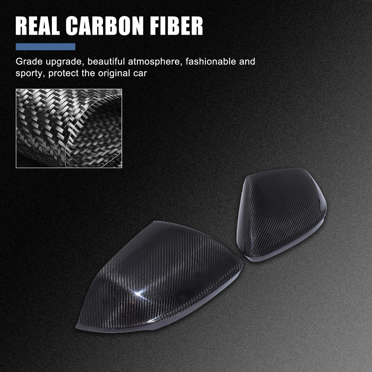 Real Carbon Fiber Exterior Side Mirror Trim For Lamborghini URUS 2018-24 US 16