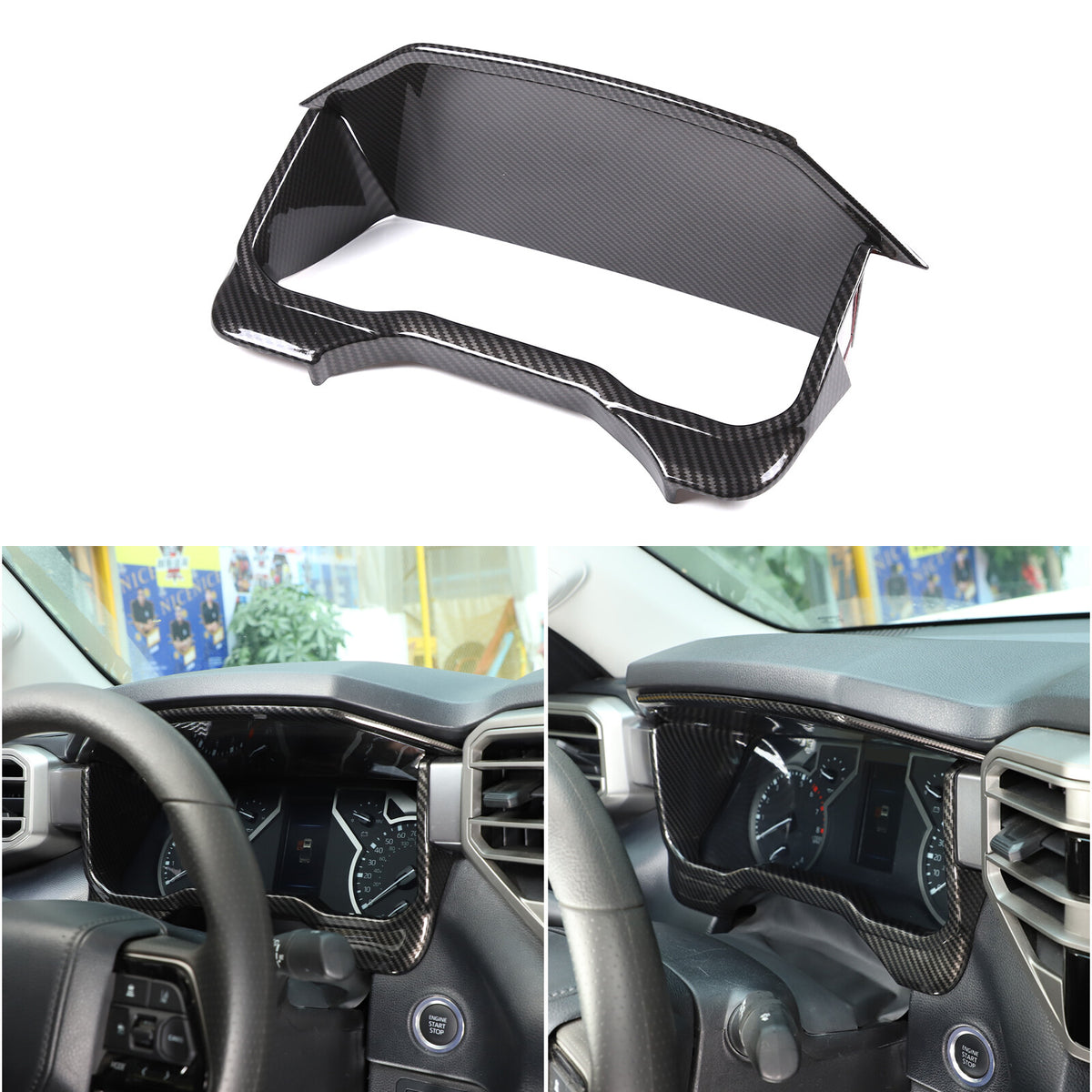 ABS Carbon Fiber Interior Set Cover Trim Kit For Toyota Tundra Sequoia SR 22+ - Styles 1-5 31
