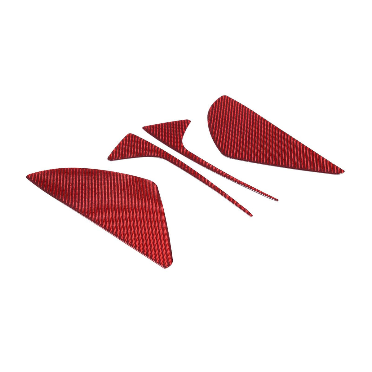 Red Soft Carbon Fiber Interior Decor Trim Kit Cover Set For Corvette C8 20-25 178