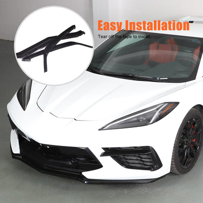 Replacement Black Front Bumper Lip Kit Splitter Exterior For Corvette C8 20+ US 22
