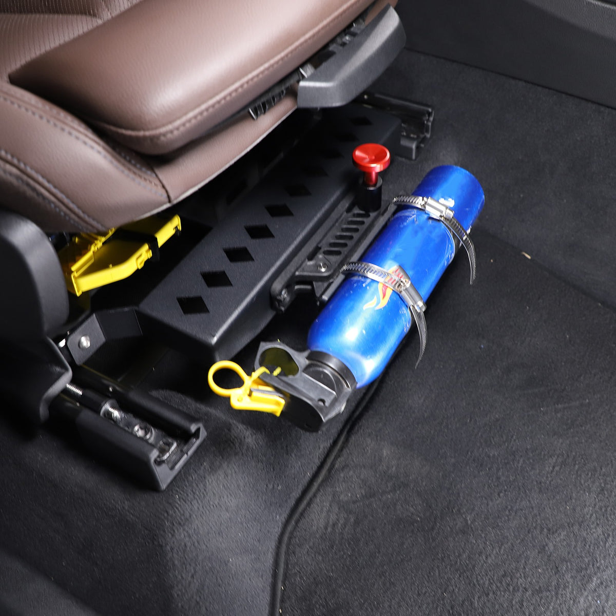 Black Aluminum Seat Fire Extinguisher Bracket For BMW X3 G01 2018-2023 US 9