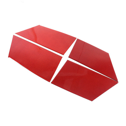 Red Carbon Fiber Inner Door Trim Panel Sticker For Nissan Titan 2016-23 11