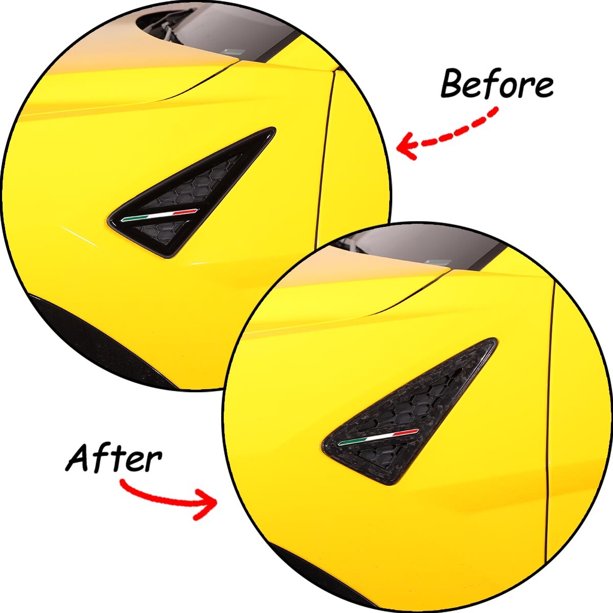 Forged Carbon Fiber Side Fender Cover Trim Fit for LAMBORGHINI URUS 2018-2023 2