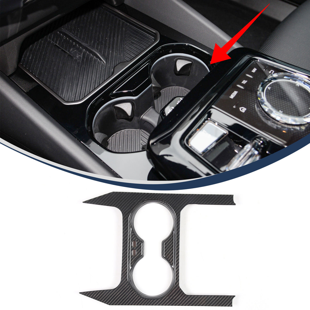 Real Carbon Fiber Center Gear Shift Cup Trim Set For BMW 5 Series G60 i5 24+ US 24