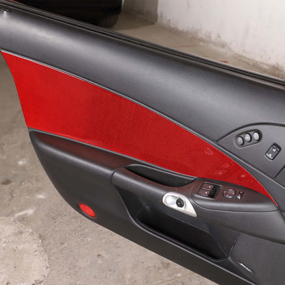Red Carbon Fiber Interior Anti-kick Door Panel Sticker For Corvette C6 05-13 US 18