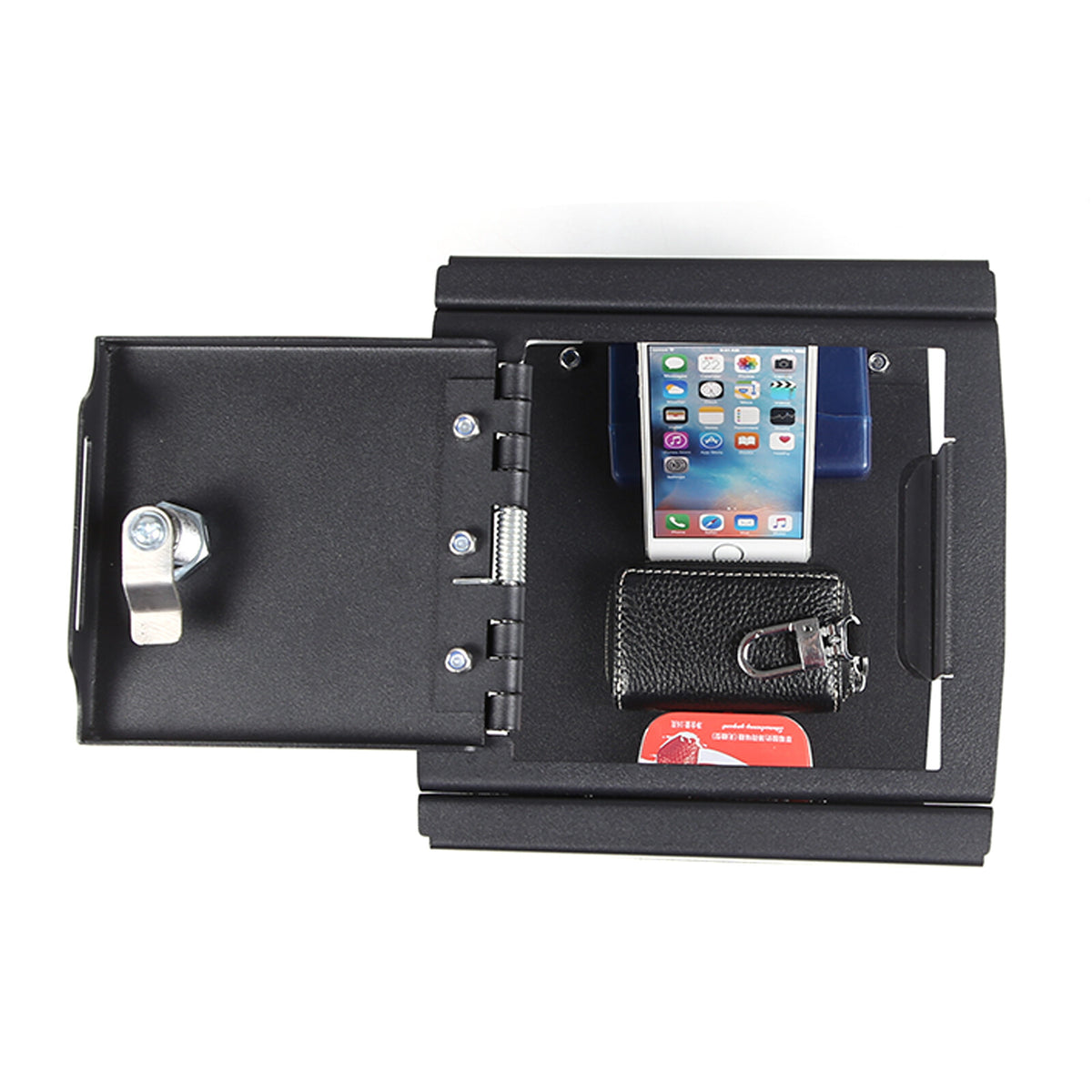 Center Console Safe GUN Storage Lock Box W/ TRAY For Ford Maverick 2022 16