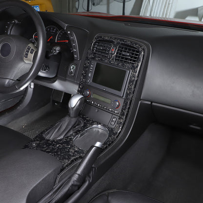 Forged Carbon Fiber Interior Full Center Console Trim Set For Corvette C6 05-13 5