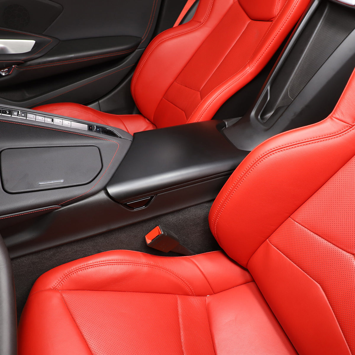 Matt Black ABS Center Console Armrest Box Cover For Corvette C8 2020-2026 10