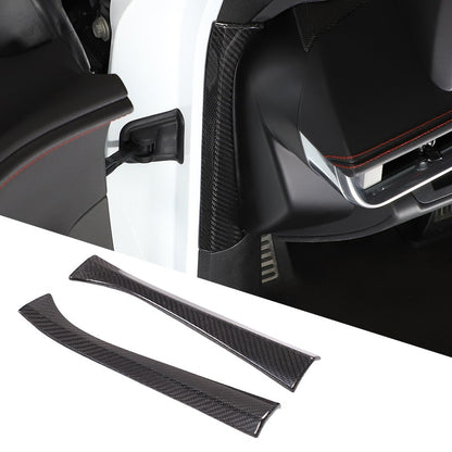Real Carbon Fiber Inner Interior Door Pillar Trim For Corvette C8 2020+ 22