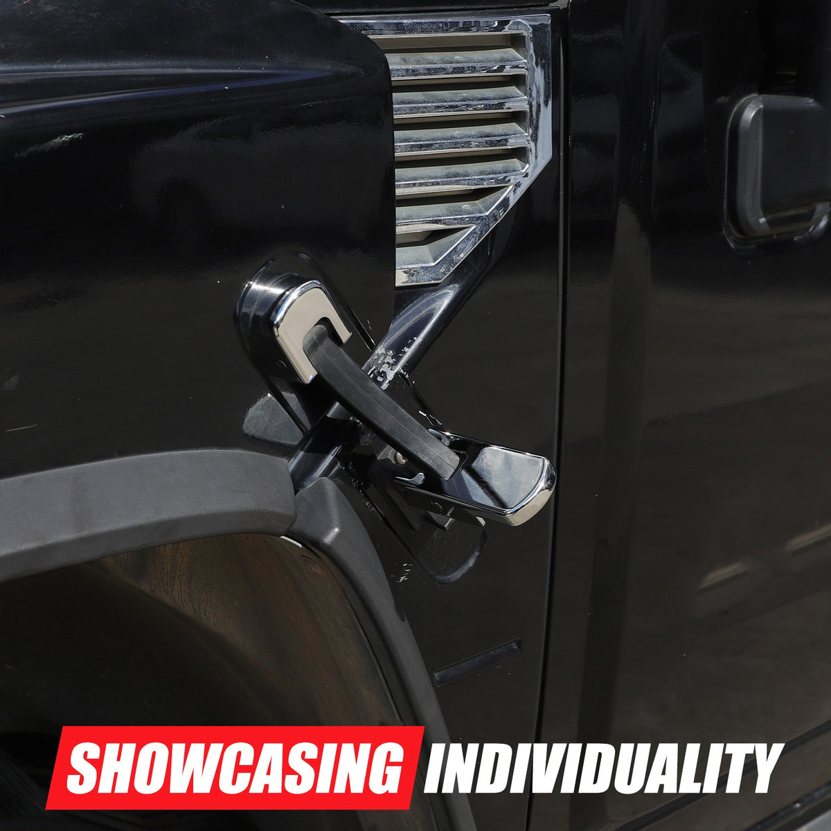 Replacement Aluminum Chrome Silver Hood Handle Cover Trim For Hummer H2 2003-09 12